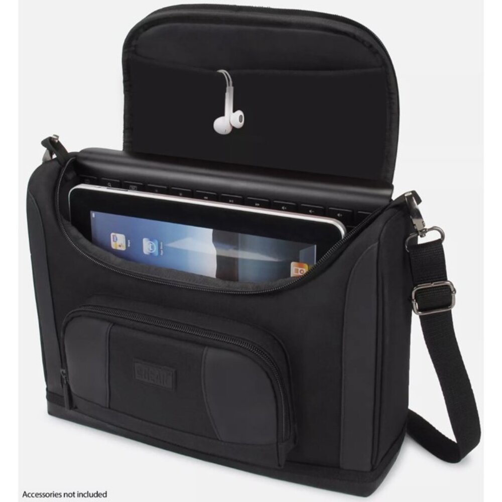 USA GEAR Tablet Bag for 11" iPad Pro, 10.9" iPad Air, 10.2" iPad - Black
